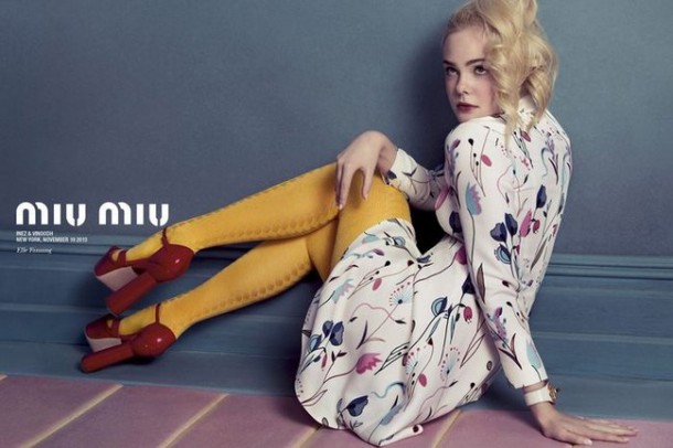 Elle Fanning égérie de la collection Miu Miu