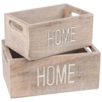 2 caisses de rangement en manguier Maisons du Monde