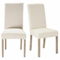 2 chaises à housser en pin blanchi Margaux Maisons du Monde