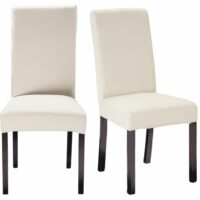 2 chaises à housser en pin teinté wengé Margaux Maisons du Monde