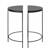 2 tables de chevet en métal et marbre noirs Midtown Maisons du Monde