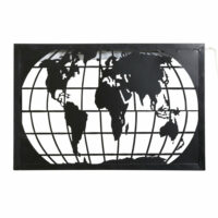 Applique carte du monde en métal noir découpé Maisons du Monde