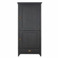 Armoire 2 portes 1 tiroir en manguier massif gris ardoise Cezanne Maisons du Monde