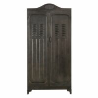 Armoire 2 portes en métal gris Theodore Maisons du Monde