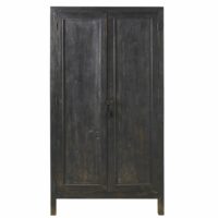 Armoire 2 portes en métal noir effet vieilli Sabi Maisons du Monde