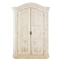 Armoire 2 portes en pin recyclé blanc Sade Maisons du Monde