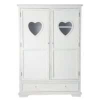 Armoire blanche 2 portes 1 tiroir Valentine Maisons du Monde