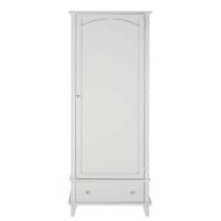 Armoire bonnetière 1 porte 1 tiroir grise Lila Maisons du Monde