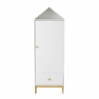 Armoire bonnetière cabane 1 porte 1 tiroir blanche Mika Maisons du Monde