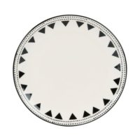 Assiette à dessert en porcelaine blanche motifs noirs Maisons du Monde