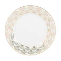 Assiette à dessert en porcelaine motifs graphiques Maisons du Monde