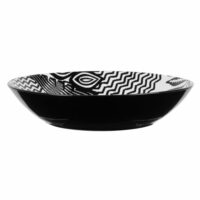 Assiette creuse en porcelaine blanche à motifs noirs Maisons du Monde