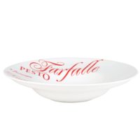 Assiette creuse en porcelaine rouge D 30 cm PASTA Maisons du Monde