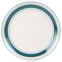 Assiette plate en faïence blanche et bleue Maisons du Monde