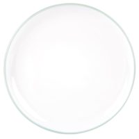 Assiette plate en faïence blanche et bleue Maisons du Monde