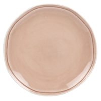 Assiette plate en faïence rose Maisons du Monde