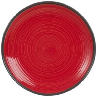 Assiette plate en faïence rouge Maisons du Monde