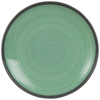 Assiette plate en faïence verte Maisons du Monde