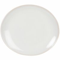 Assiette plate en grès blanc Maisons du Monde