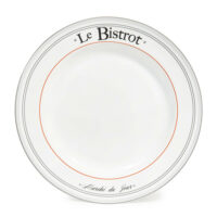 Assiette plate en porcelaine blanche imprimée Maisons du Monde