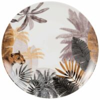 Assiette plate en porcelaine imprimé panthère Maisons du Monde