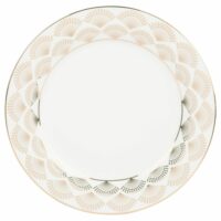 Assiette plate en porcelaine motifs graphiques Maisons du Monde