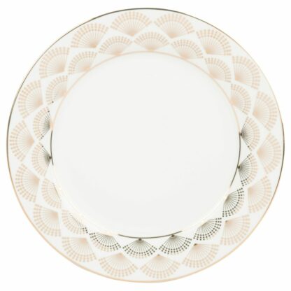 Assiette plate en porcelaine motifs graphiques Maisons du Monde