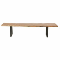 Banc en acacia et métal noir Palissandre Maisons du Monde