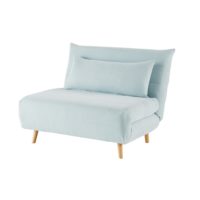 Banquette convertible 1 place bleu clair Nio Maisons du Monde