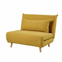 Banquette convertible 1 place jaune moutarde Nio Maisons du Monde