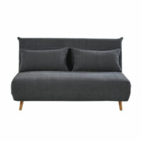 Banquette convertible 2 places gris anthracite Nio Maisons du Monde