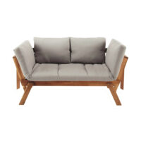 Banquette de jardin modulable 3 places en acacia Relax Maisons du Monde