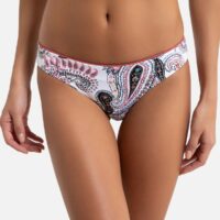 Bas de maillot de bain culotte bikini imprimée Blanc/Imprimé Cachemire LA REDOUTE COLLECTIONS