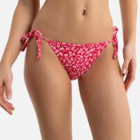 Bas de maillot de bain culotte bikini imprimée Imprimé Fleurs Fond Rouge LA REDOUTE COLLECTIONS