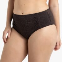 Bas de maillot de bain culotte effet ventre plat Noir Irisé CASTALUNA