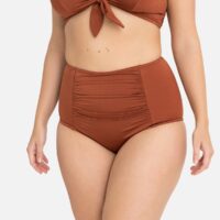 Bas de maillot de bain effet ventre plat Orange Rouille LA REDOUTE COLLECTIONS PLUS