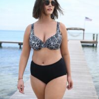 Bas de maillot de bain gainant taille haute Noir LA REDOUTE COLLECTIONS PLUS