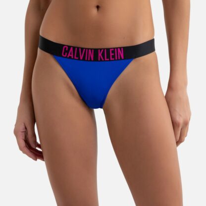 Bas de maillot de bain tanga imprimé Bleu Calvin Klein