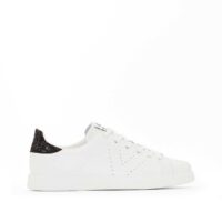 Baskets Deportivo Piel Blanc/Noir VICTORIA