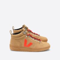 Baskets à lacets en nubuck 3 LOCK Beige / Orange Veja