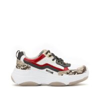 Baskets basses en toile Blanc/Rouge/Noir ou Jaune mustang shoes