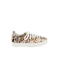 Baskets cuir Cadeo Blanc/Marron Bensimon