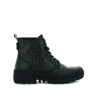 Baskets cuir PAMPA AVENUE HI ZIP STUD Noir Palladium