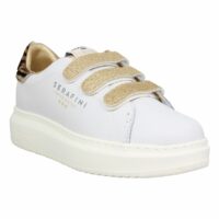 Baskets scratchées JIMMY CONNORS Blanc Gold ou Blanc/Or SERAFINI