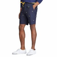 Bermuda chino droit en coton stretch Bleu Marine Polo Ralph Lauren