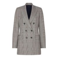 Blazer cintré à carreaux Gris;Carreaux Marron Tommy Hilfiger