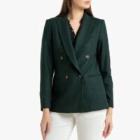 Blazer droit double boutonnage VOLBERTE Vert LEON & HARPER