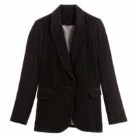 Blazer en velours lisse Noir LA REDOUTE COLLECTIONS