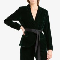 Blazer velours coupe droite WILFRIED Vert TOUPY