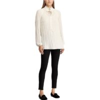 Blouse à lavallière à manches longues Blanc Lauren Ralph Lauren